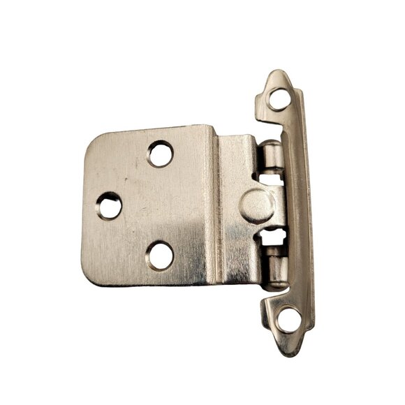 Cabinet Inset Hinges Satin Nickel 3/8" Inset Set of 10 - Picture 3 of 6